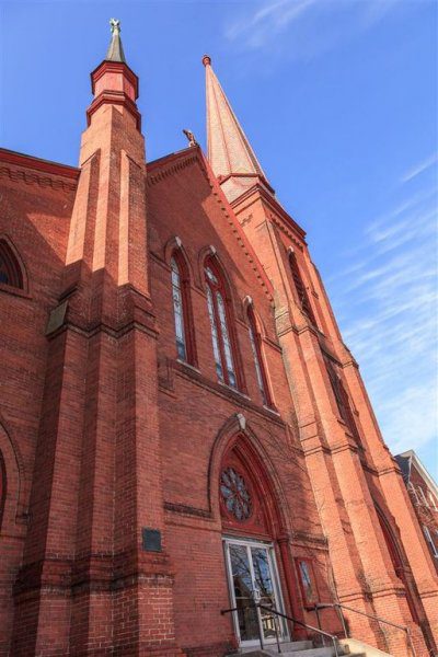 Front of Paragon office - old historic church front