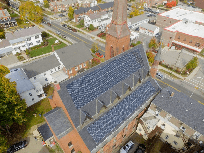 105 solar panels on top of Paragon building