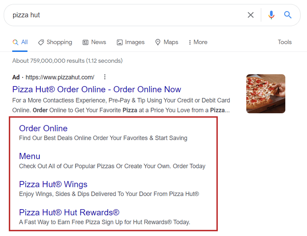 Pizza Hut Google Search
