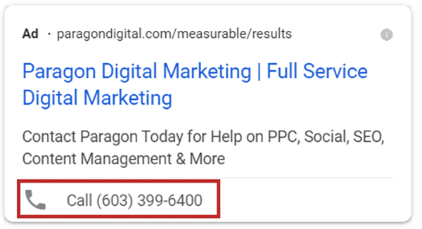 call extension example