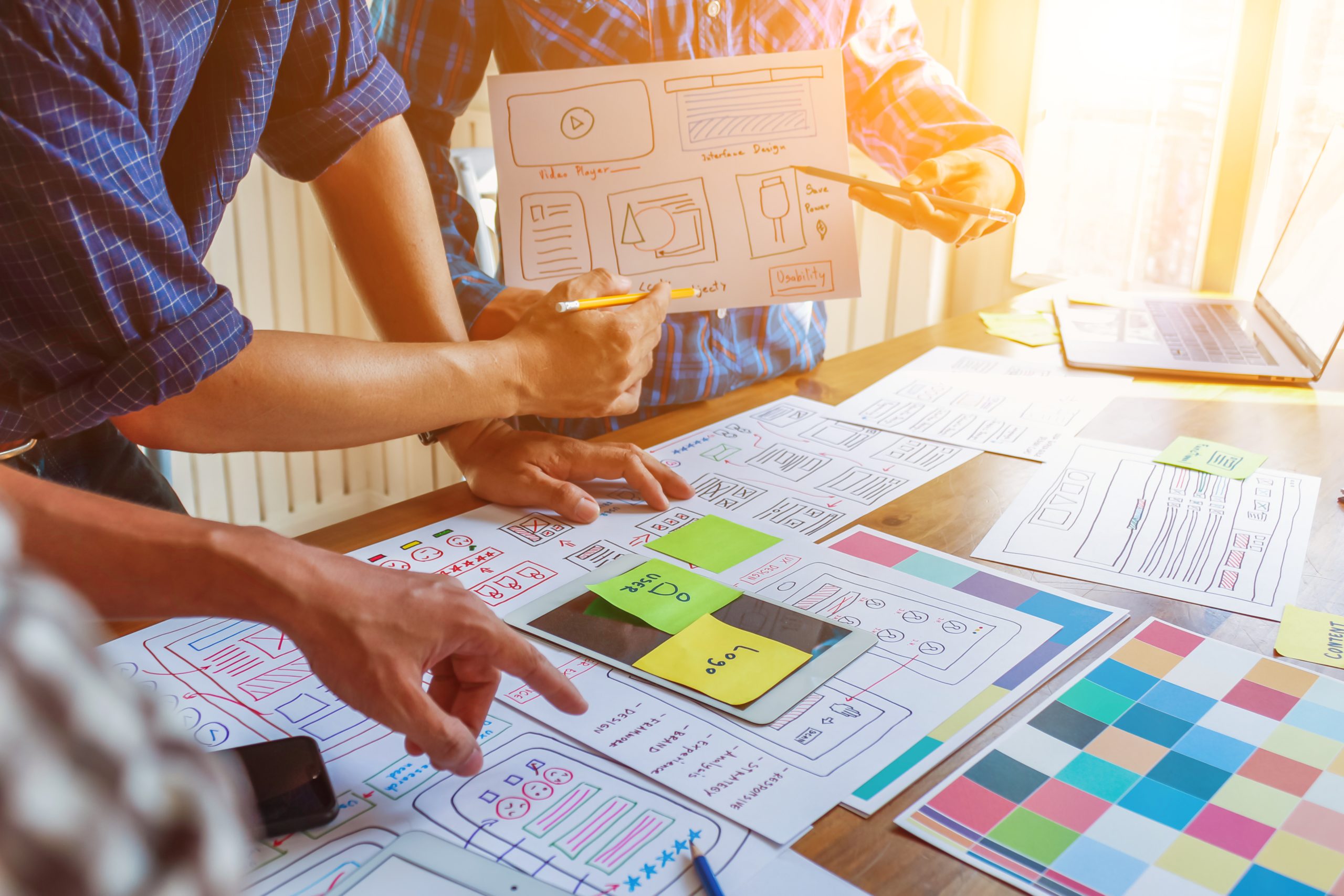 Team of UI / UX web designers