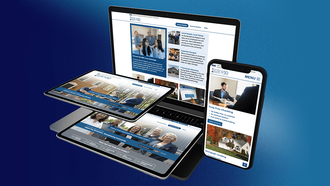 Savings Bank of Walpole Website Redesign Hero Mockup