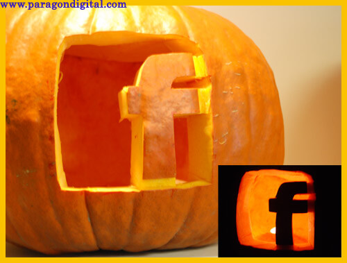 Facebook Icon Pumpkin carved by Paragon