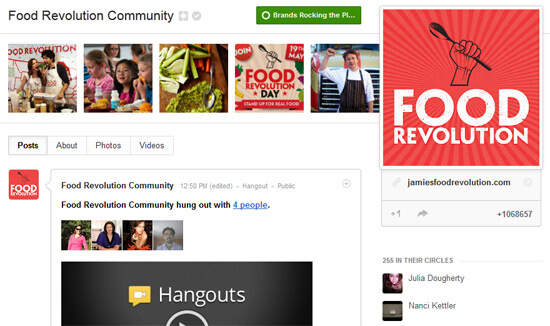 Best Brand with a Cause on Google+