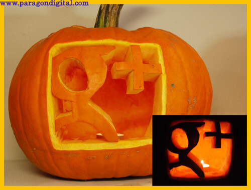 Google+ Icon Pumpkin carved by Paragon