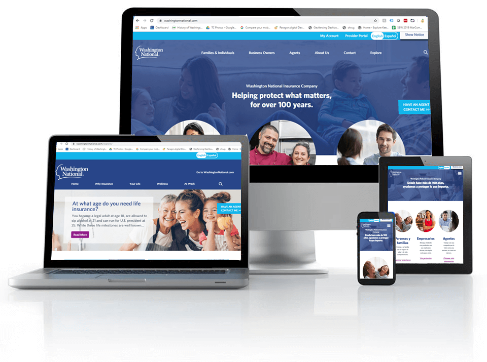 Multilingual Website For A Nationwide Insurance Company