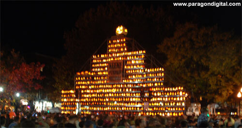 The Keene Pumpkin Festival - Pumpkin Tower at Night